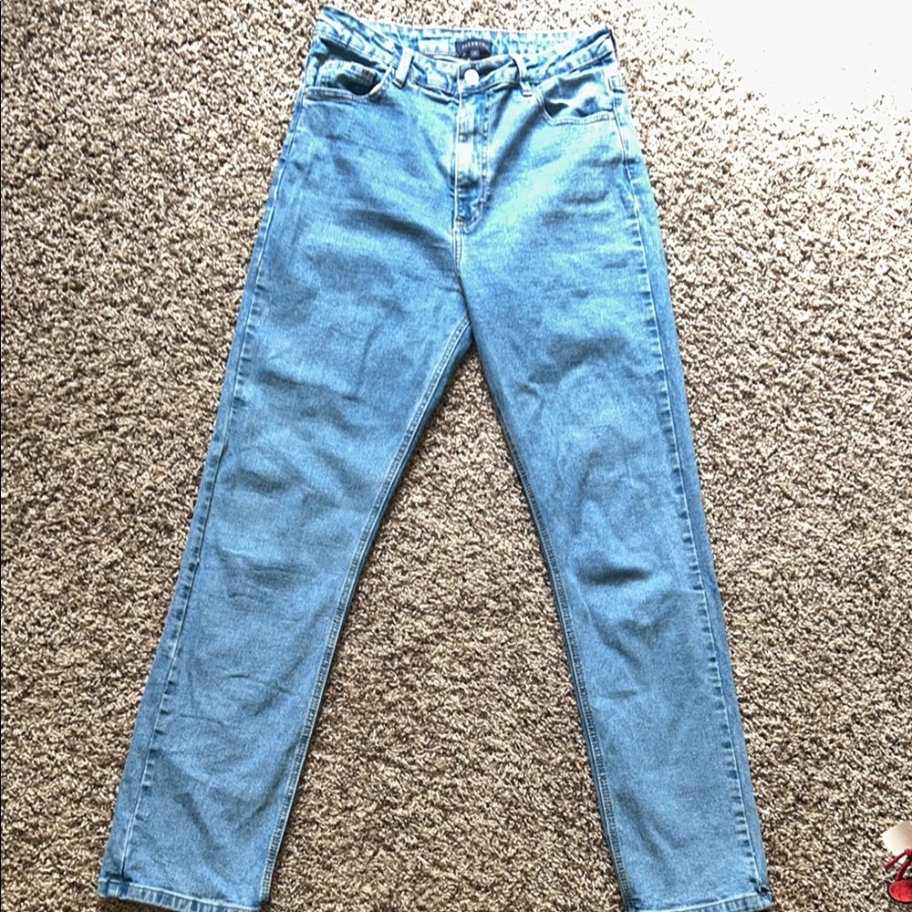 Patprimo Women's Straight Leg Jeans in Blue Wash